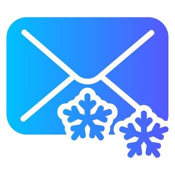 icono de gradiente de correo vector
