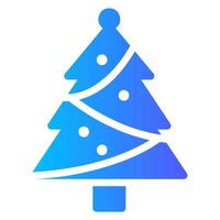 christmas tree gradient icon vector