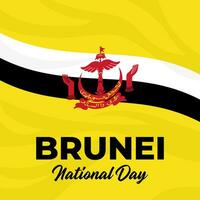 Happy Brunei National Day. The Day of Brunei illustration vector background. Vector eps 10