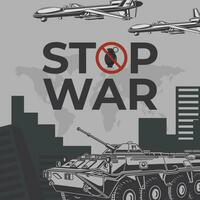 Vector illustration Stop the War. No war concept illustration background. Vector eps 10