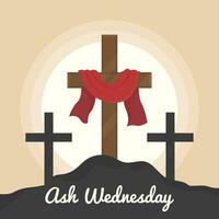 Vector illustration Ash Wednesday. The Day of Jamaica illustration vector background. Vector eps 10