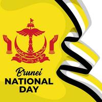 Happy Brunei National Day. The Day of Brunei illustration vector background. Vector eps 10