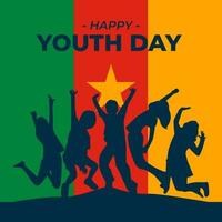 contento juventud día. el día de Camerún ilustración vector antecedentes. vector eps 10