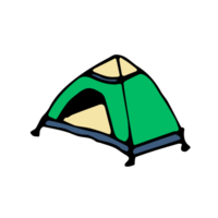 Camping doodle hand drawn png