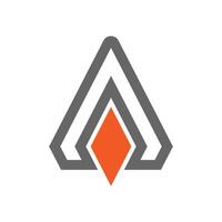 Letter A, triangle logo concept desain vector