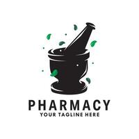 médico y farmacia logo diseño prima vector