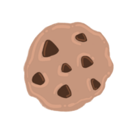 Chocolate Chip Cookie Cartoon illustration Chocolate Chip Cookie Hand Drawn png