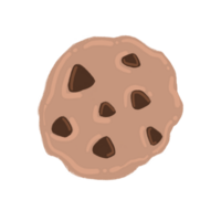 chocolate chip Galleta dibujos animados ilustración chocolate chip Galleta mano dibujado png