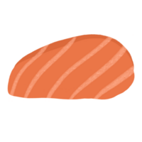 Zalm sashimi of Zalm plak tekenfilm illustratie png