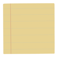 Yellow Lined Paper School And Student Element png