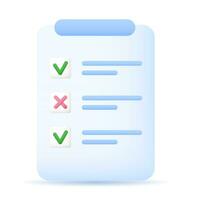 Check list document with check mark, Assignment icon vector