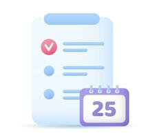 Schedule planning Check list document icon vector