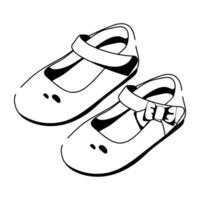 de moda niña Zapatos vector