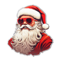 ai generado Papa Noel Navidad en transparente antecedentes png