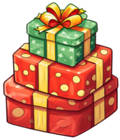 AI generated Presents gift on transparent background png