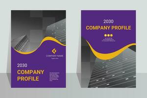 Corporate book cover design in a4 set template vector