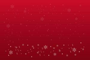 Merry Christmas and Happy New Year greeting festival, red snowflakes background, illustration vector. vector