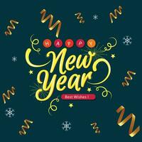 Vector happy new year invitation greeting