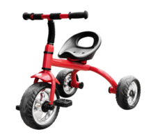 Red three wheel bicycle png