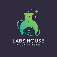 Labs house design element vector with creative concept for business person