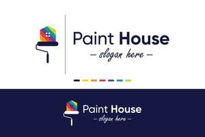 Paint house design element vector icon with creative idea for business person