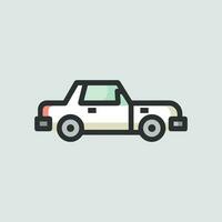 Automobile Vector Fill outline Icon Design illustration. Travel and Hotel Symbol on White background