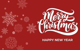 Merry Christmas lettering design and Happy New Year vector