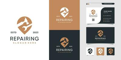 Repair design element vector icon with creative concept idea