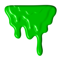 Green liquid is dripping down. png
