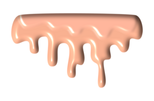 The beige liquid was dripping down. png