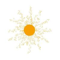 Graphic abstract sun, Sun symbol, Astrological symbols, Vector illustration, Silhouette. Vector design element