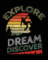 Adventure Hiking Camping Vintage t shirt design vector