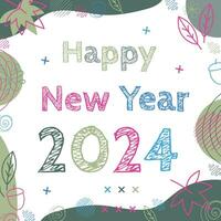 New Year social media post abstract square template vector