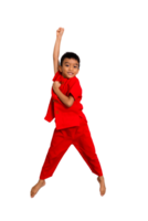 pequeño chico Moda sonriente niño en rojo chino vestido, estilo y Moda ideas para niños. chino nuevo año png