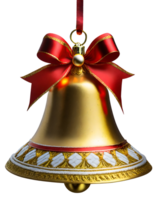 AI generated Christmas gold bell. png