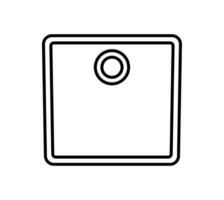 Analog body weight scale icon. Mechanical scale. Outline object isolated on white background. Icon for web. vector