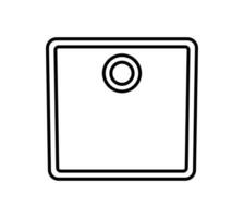 término análogo cuerpo peso escala icono. mecánico escala. contorno objeto aislado en blanco antecedentes. icono para web. vector