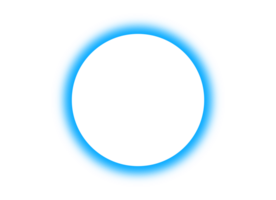 néon bleu Cadre sur transparent Contexte png