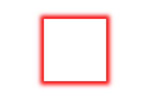 Neon red frame on transparent background png