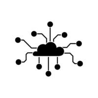 AI icon vector. cloud service illustration sign. smart digital symbol. technology logo. vector