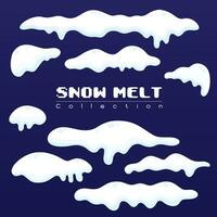 snow melt set collection flat vector design