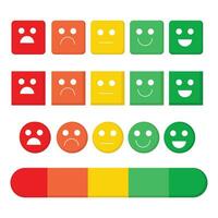 set level emotion face mood color vector design for experience