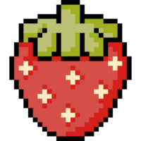 pixel art fraise illustration png