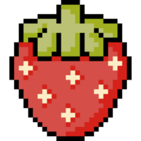 pixel arte fragola illustrazione png