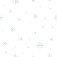 Seamless Christmas snowflake pattern. Merry Christmas. Happy New Year. White snowfall vector