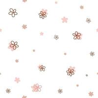 Vector floral seamless pattern in doodle style with cute flowers