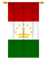 Tajikistan flag vertical pennant isolated png