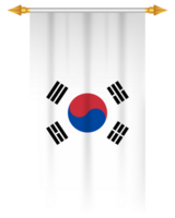 South Korea flag vertical pennant isolated png