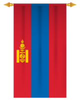 mongoliet flagga vertikal vimpel isolerat png