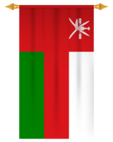 Oman bandiera verticale bandierina isolato png